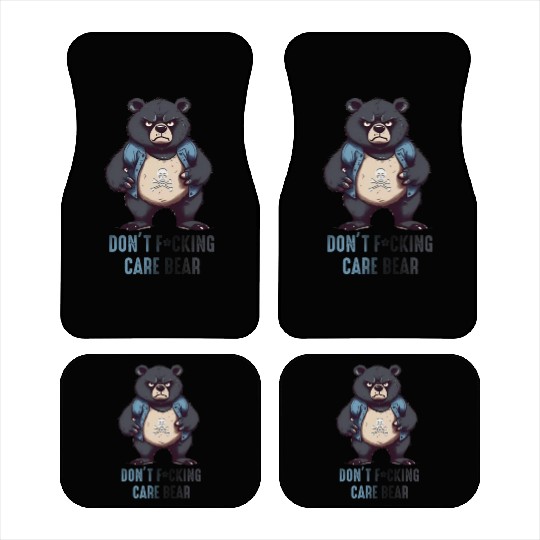 Don't F*cking Care Bear Car Mats