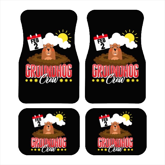 Groundhog Car Mats, Groundhog Crew Predicting Spring