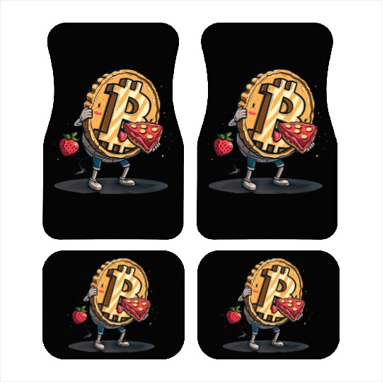 Pi day 3.14 Crypto Bitcoin Eat Strawberry Pizza Car Mats