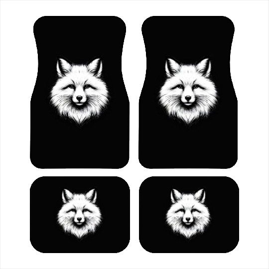 White Fox Portrait Car Mats