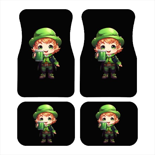 Green Beer on St Patricks Day Car Mats
