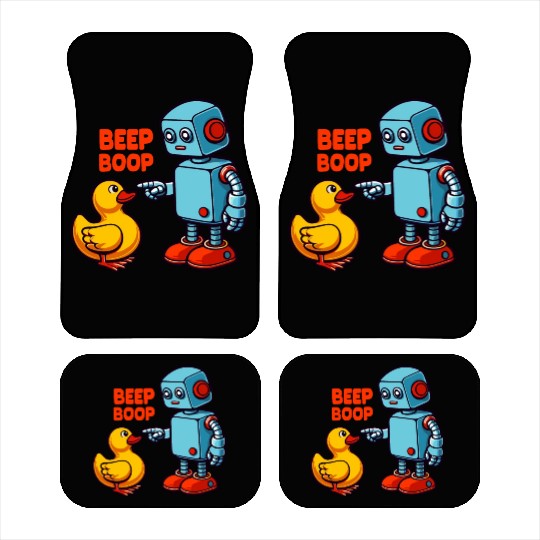 Beep Boop Robot With Duck Car Mats