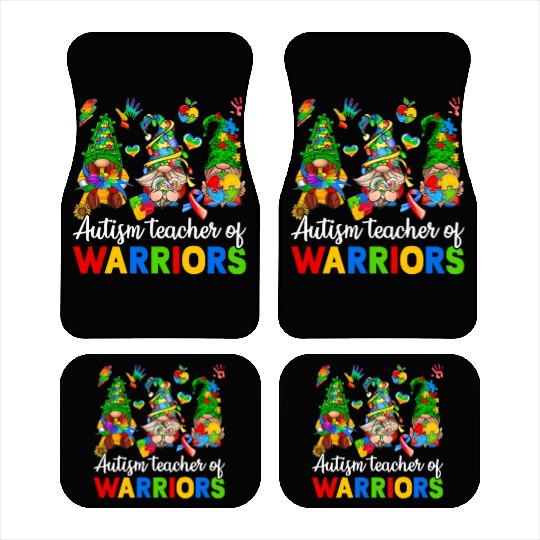Autism Teacher Of Warriors Gnomes Car Mats