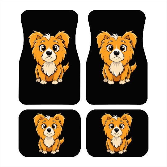 Curious Tibetan Spaniel Digital Art Car Mats