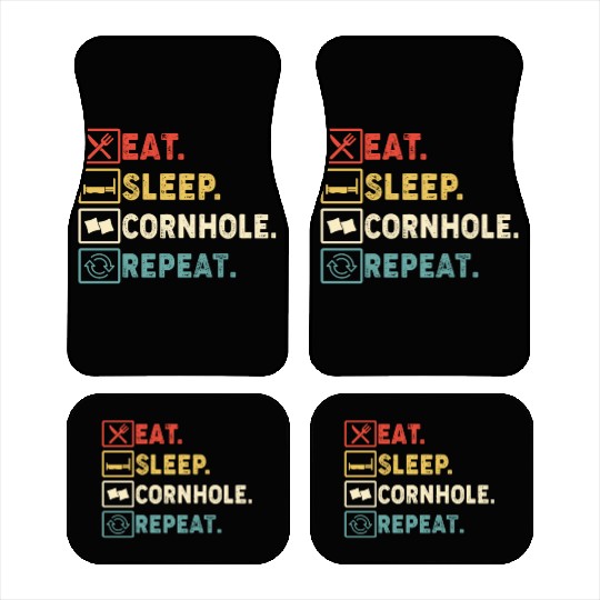 Eat Sleep Cornhole Repeat Car Mats