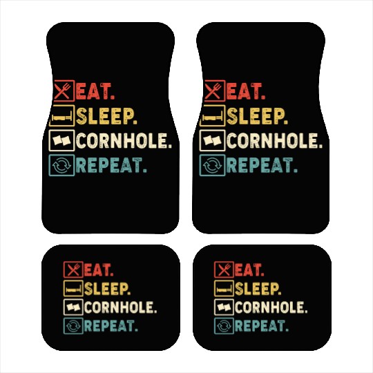 Eat Sleep Cornhole Repeat Car Mats