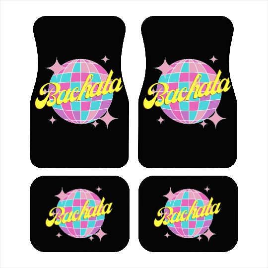 Bachata dance neon color disco ball Car Mats