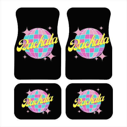 Bachata dance neon color disco ball Car Mats
