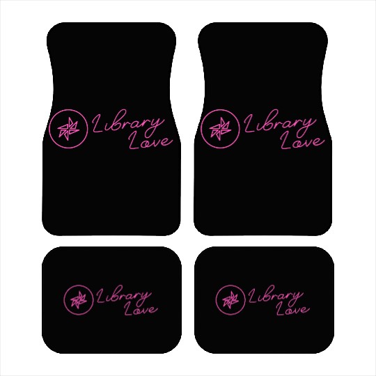 ALIA Library Love Neon Pink Solid Car Mats