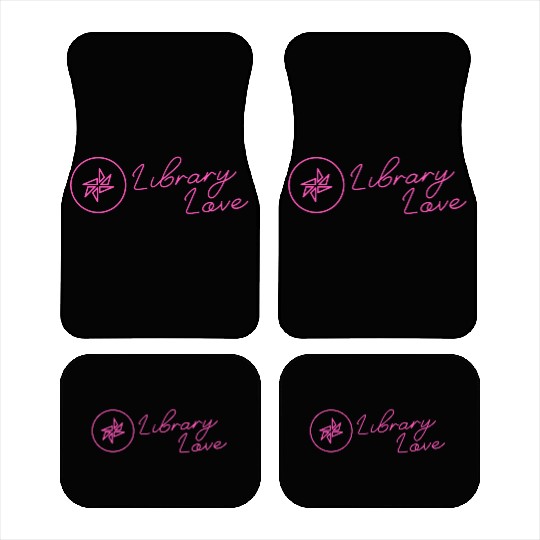 ALIA Library Love Neon Pink Solid Car Mats
