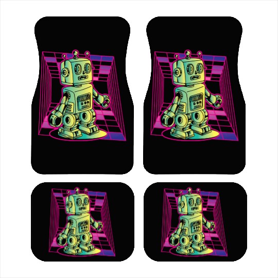 Robot Retro Vintage Robotics Technology Car Mats