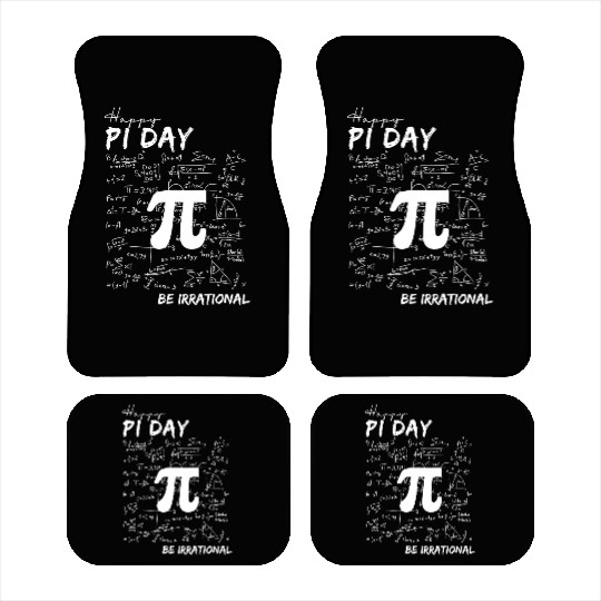 Funny Pi Day Be Irrational Spiral Pi Math 3.14 Car Mats