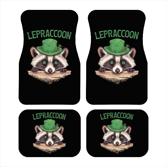 Lepraccoon Kobold Raccoon Saint Patrick Irish Car Mats
