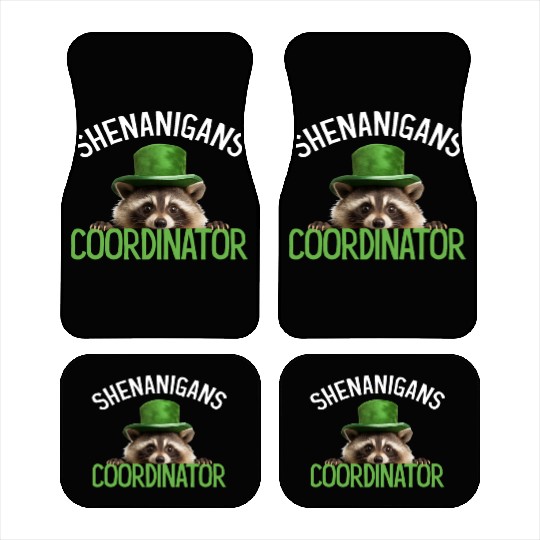 Shenanigans Coordinator Cute Raccoon Funny Car Mats