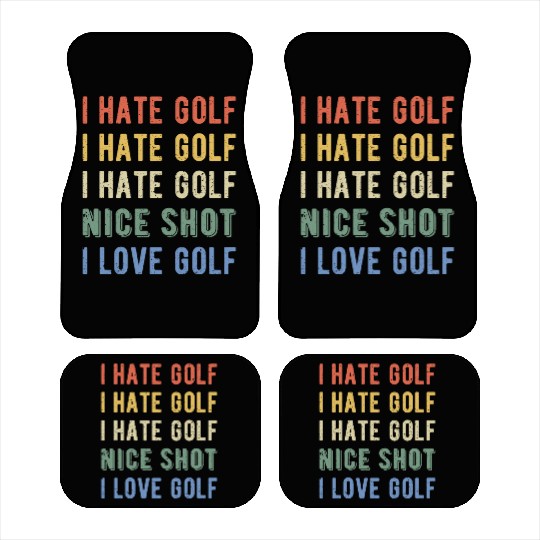 Funny Golfer - I Hate Golf I Car Mats