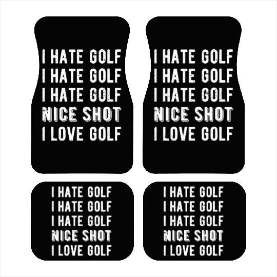 Funny Golfer - I Hate Golf II Car Mats