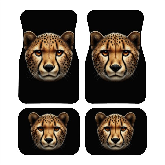Cheetah Head Wildlife Car Mats