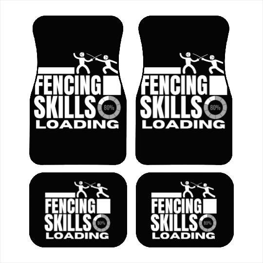 Fencing Skills Loading Funny Fencer Car Mats