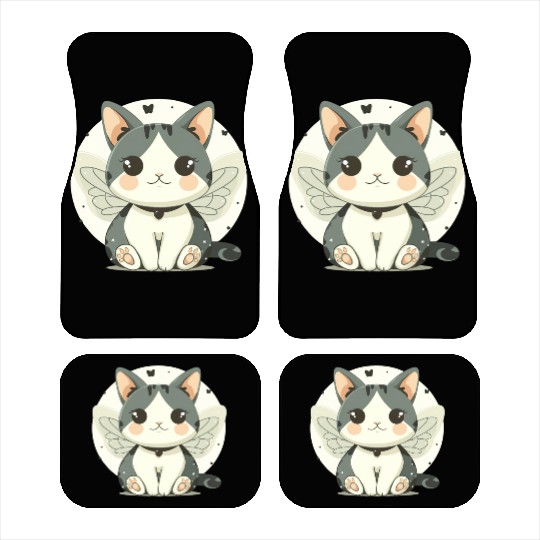 Kawaii Cat-Butterfly Car Mats
