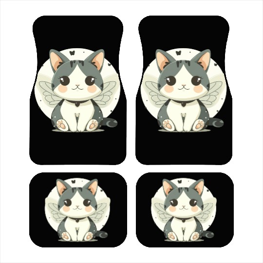 Kawaii Cat-Butterfly Car Mats