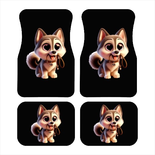 Charming Puppy Love Car Mats