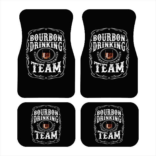 Bourbon Drinking Team Whiskey Alcoholic Beverage Car Mats