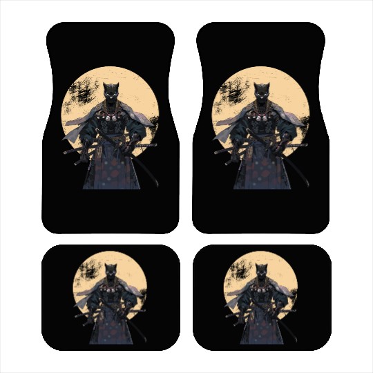 Anime Panther Warrior Samurai katana Car Mats