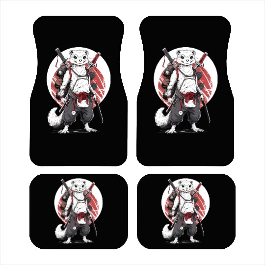 Ninja Samurai Anime Ferret Manga Warrior Car Mats
