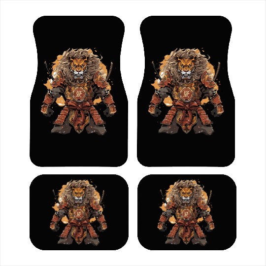 Samurai Katana Sword Anime Lion Manga Warrior Car Mats