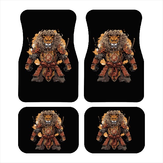 Samurai Katana Sword Anime Lion Manga Warrior Car Mats