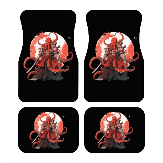 Samurai Katana Sword anime Octopus manga Warrior Car Mats