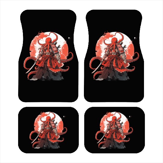 Samurai Katana Sword anime Octopus manga Warrior Car Mats