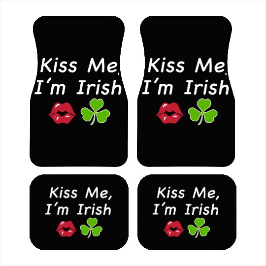 St Patricks Kiss Me I'm Irish Trendy Baby Car Mats, Y2k