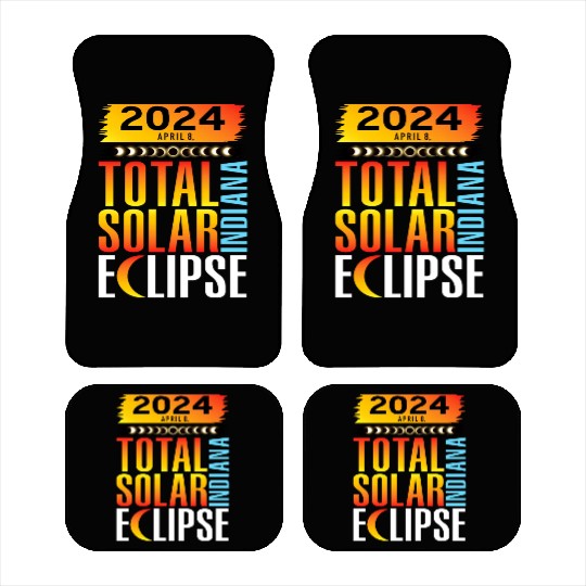 2024 April 8 Total Solar Eclipse INDIANA Car Mats