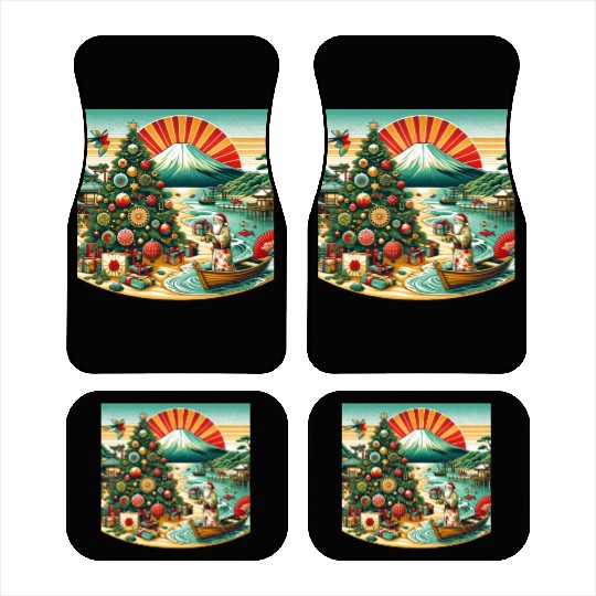Japanese Style Christmas in July Car Mats