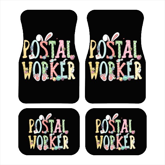 Easter Postal Worker Bunny Egg Postal Worker Life Car Mats