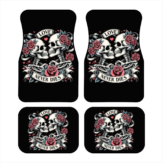 Skeleton Lovers Car Mats - Skeleton Couple