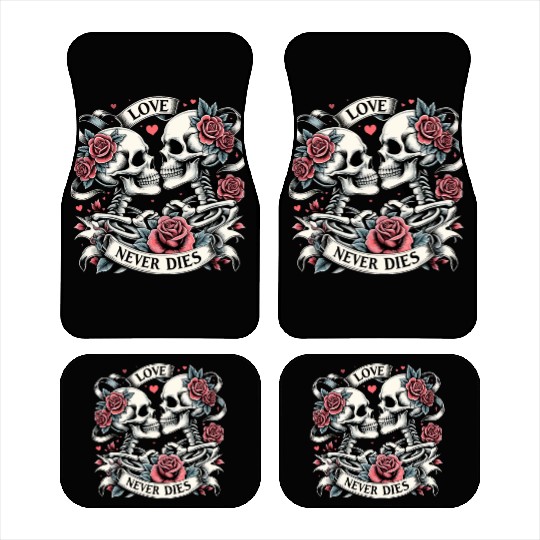 Skeleton Lovers Car Mats - Skeleton Couple
