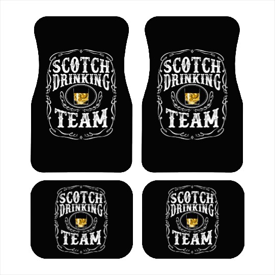 Scotch Drinking Team Whisky Blended Spirit Alcohol Car Mats