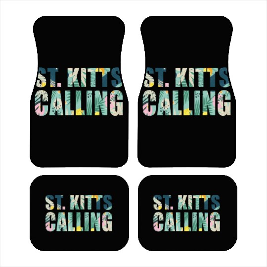 St. Kitts Calling Tropical Vibes Souvenir Car Mats