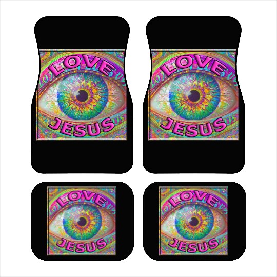 Eye (I) Love Jesus Car Mats