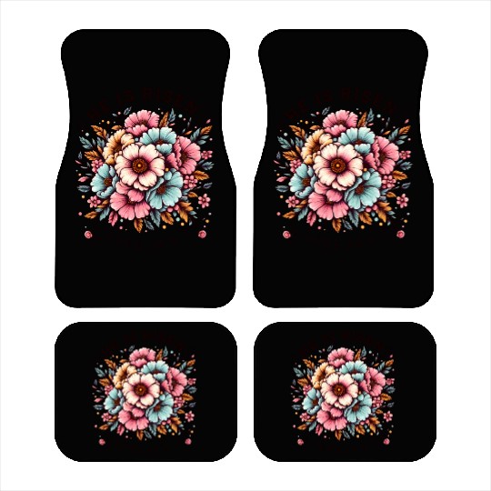 He is Risen Floral Easter Christian Duo Car Mats