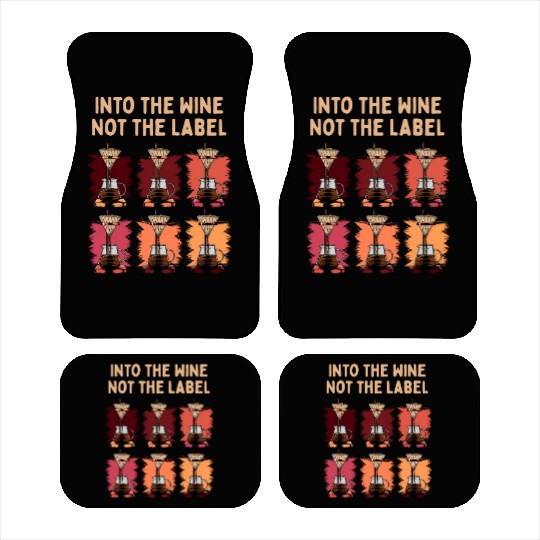 Funny Wine Lover Drinking Champagne Car Mats