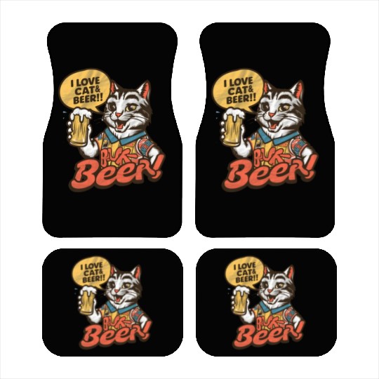 I Love Beer Car Mats