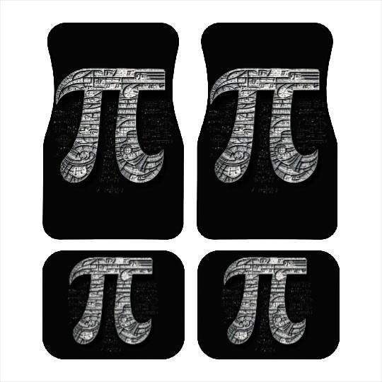 Pi Day Nerd Geek Love Math Pi Symbol Kids Men Car Mats