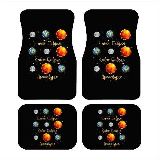 Lunar Eclipse Solar Eclipse and Apocalypse Car Mats
