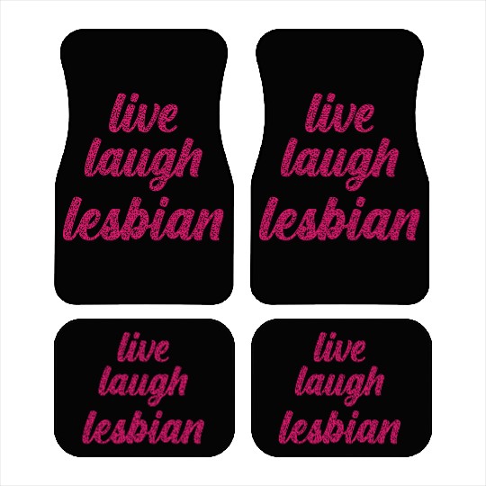 Live Laugh Lesbian - Leopard Themed LGBTQIA+ Car Mats