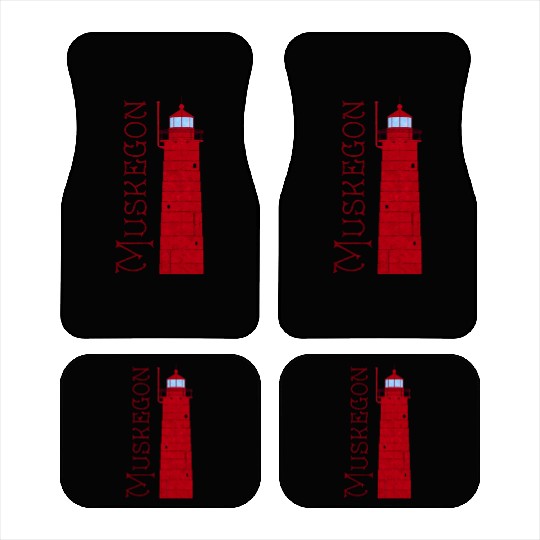 Muskegon Red Lighthouse Car Mats