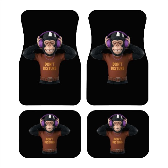 "Melodic Primate: The Musical Chimpanzee" Car Mats