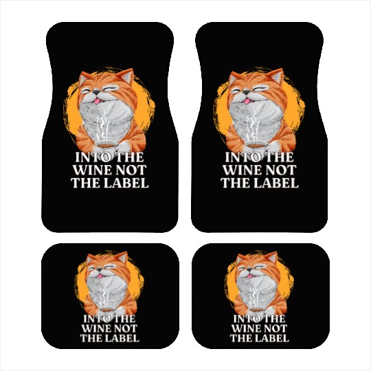 Funny Wine Lover Drinking Champagne Car Mats